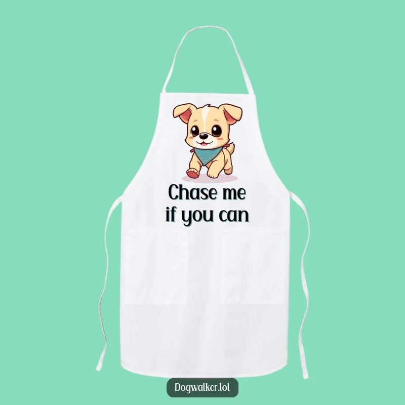 Funny Energetic Dog Apron: Fast Pup Kitchen Wear, Hilarious Dog Walker Gift