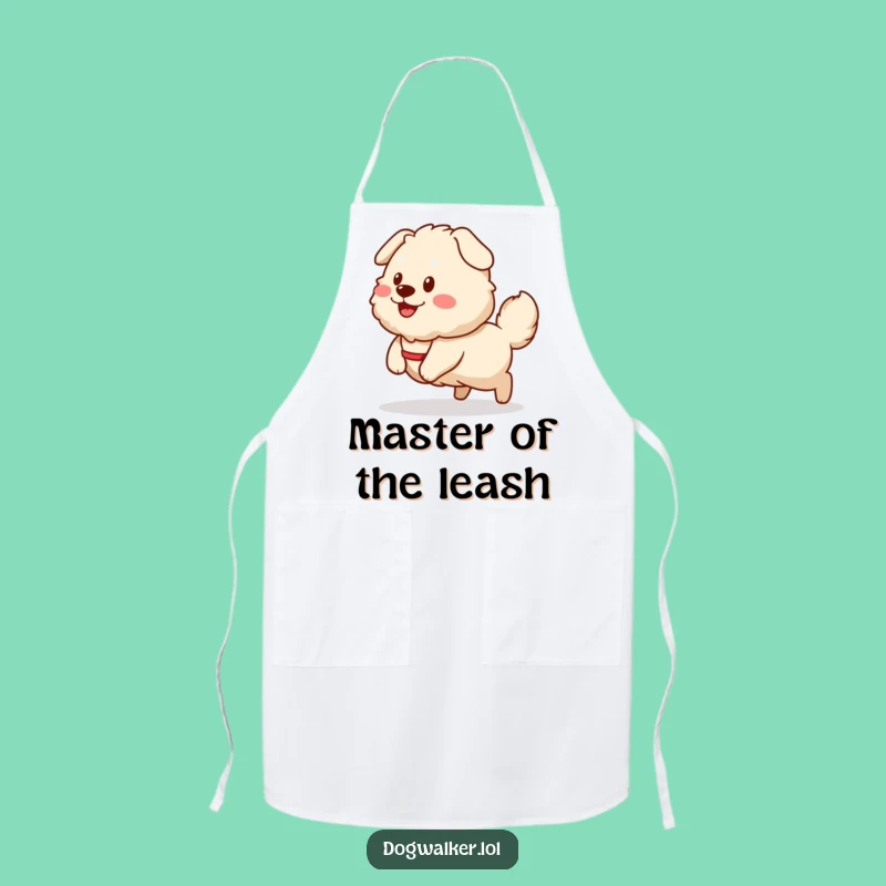Funny Dog Walker Apron: Happy Pup Kitchen Wear, Hilarious Pet Owner Gift