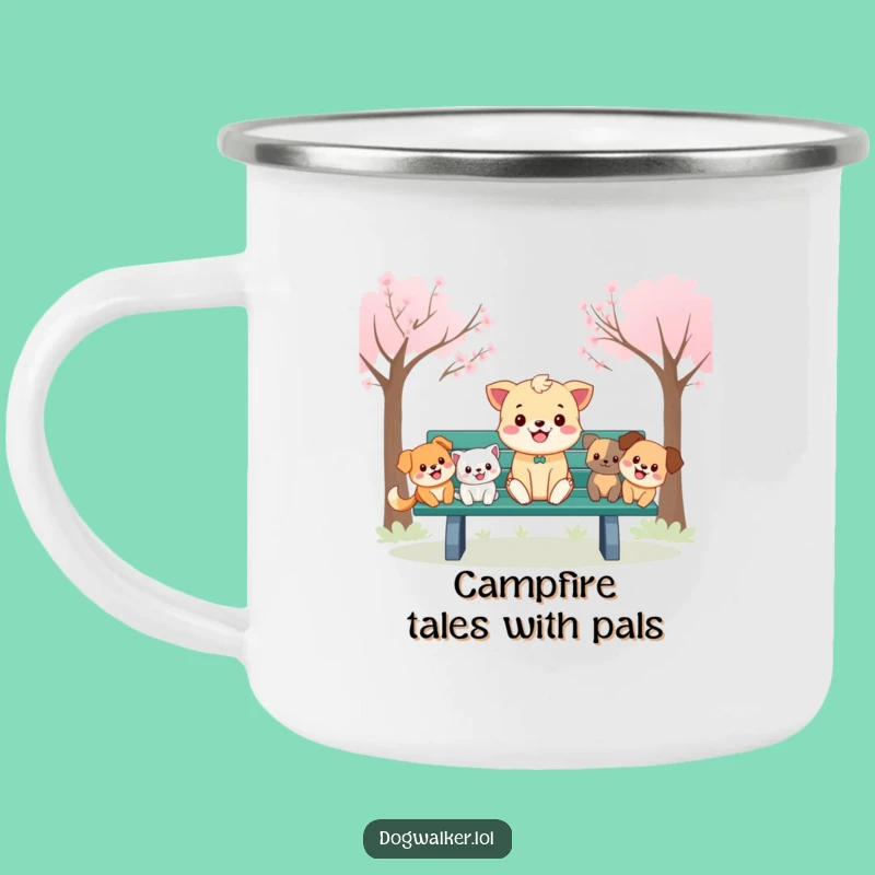 Funny Park Animal Enamel Mug: Outdoor Adventure Gift