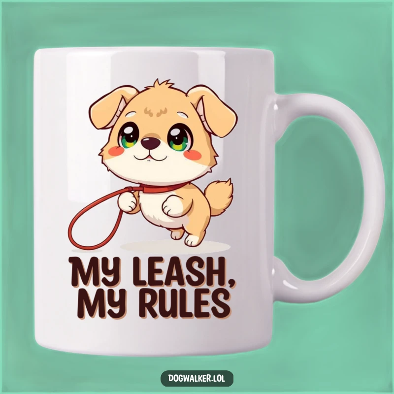 Funny Giggling Animal Leash Mug: Perfect Humorous Gift for Pet Lovers