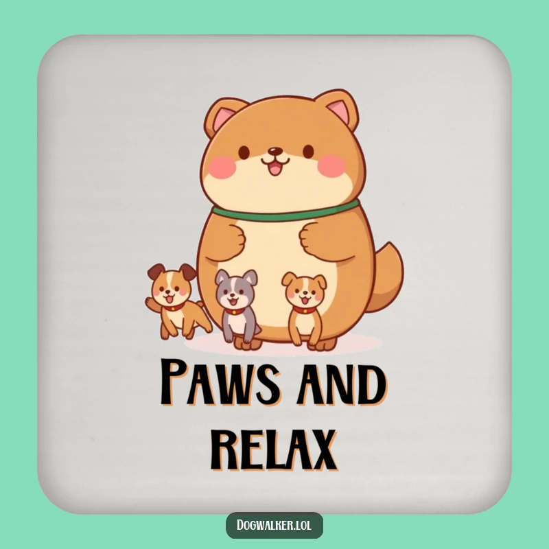 Funny Dog Walker Animal Coasters: Protect Surfaces with Canine Charm