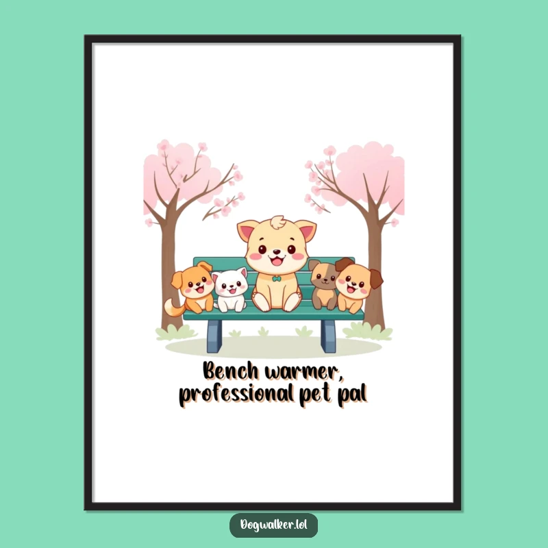 Funny Free Printable Wall Art: Cheerful Animal Dog Park Pals!