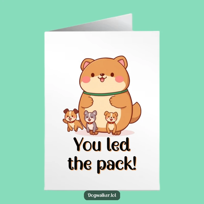 Congrats Free Printable Card: Dog Walker Animal, Humorous Downloadable Achievement Gift