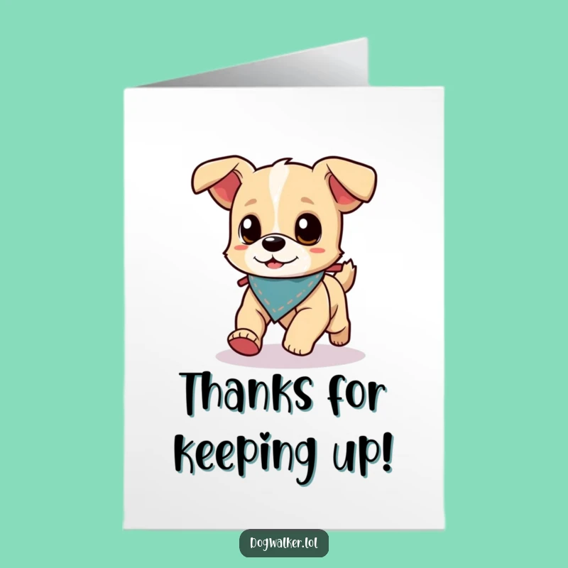 Free Printable Thank You Card: Energetic Dog, Speedy Thanks, Instant Download