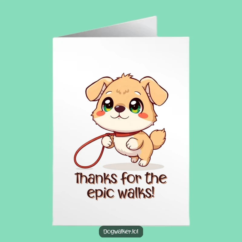 Free Printable Thank You Card: Giggling Animal Leash Appreciation!