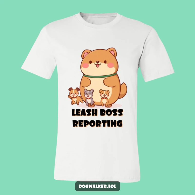 Funny Dog Walker Animal T-Shirt: Handling Multiple Happy Pups