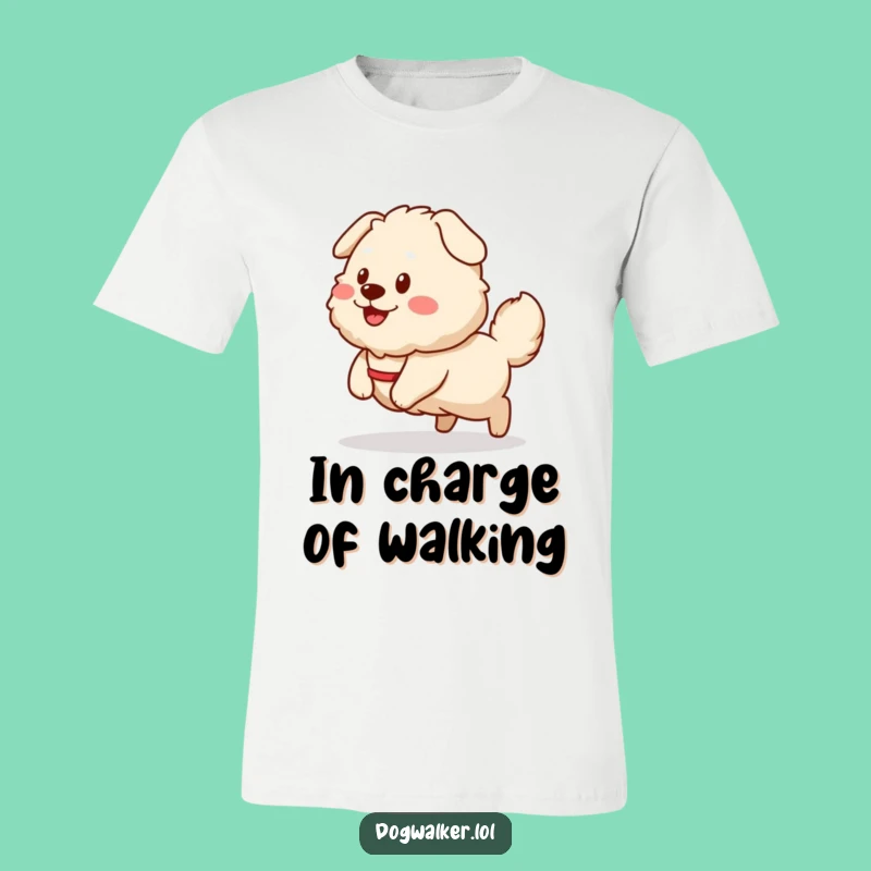 Funny Dog Walker T-Shirt: Energetic Pup Design, Hilarious Pet Owner Apparel