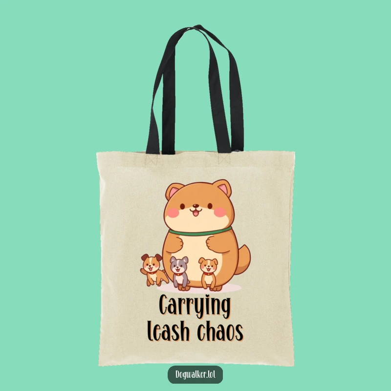 Funny Dog Walker Animal Tote Bag: Carry Your Dog Gear with Style