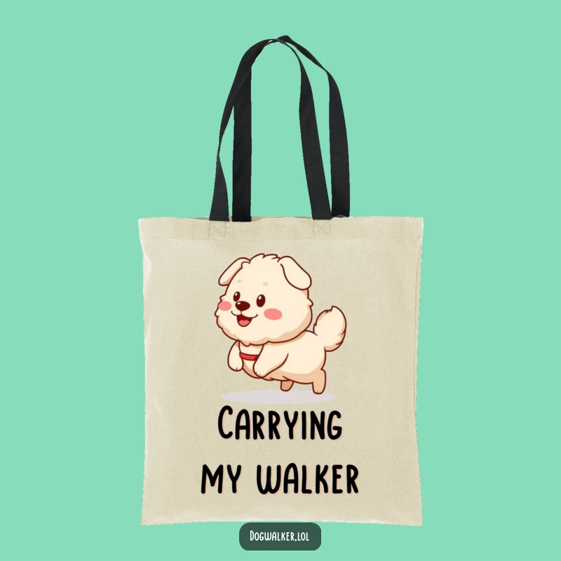 Funny Dog Walker Tote Bag: Happy Pup Accessory, Hilarious Pet Owner Bag